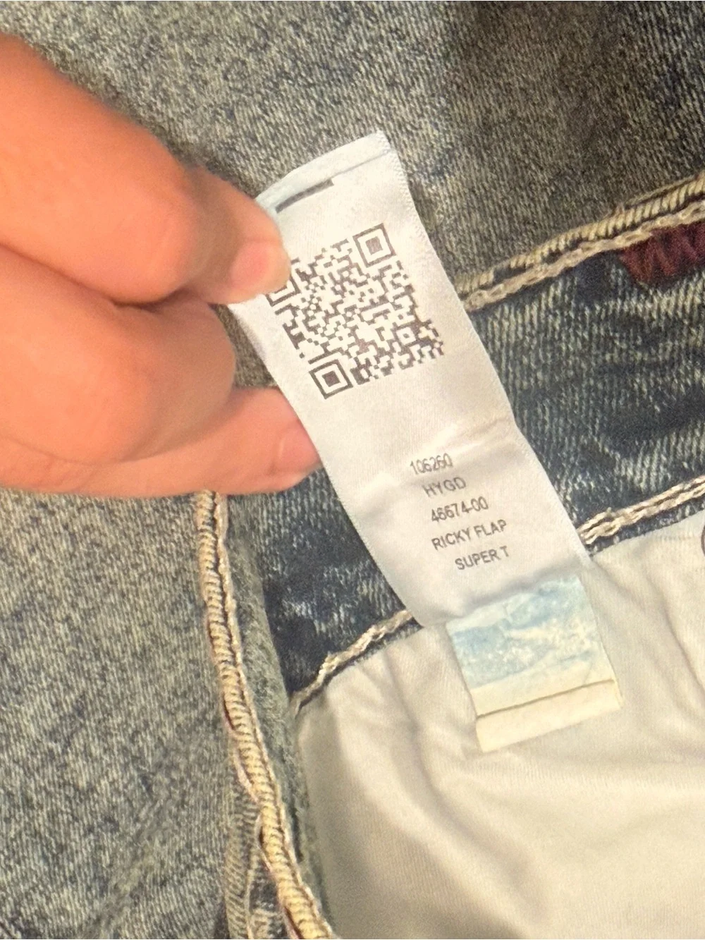 True Religion Ricky Super T Men's Size 40 Relaxed Straight Acid Wash Jeans
